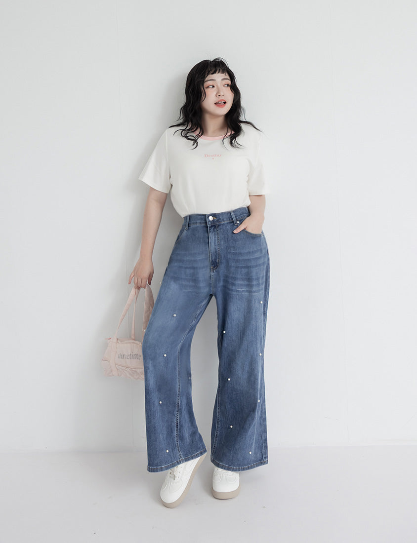 Instant Cooling Flocked Oversized Plus Size Tee