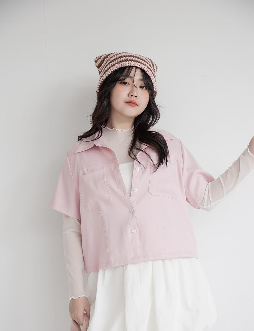 Versatile Ruffle Trim Sheer Long Sleeve Plus Size Top