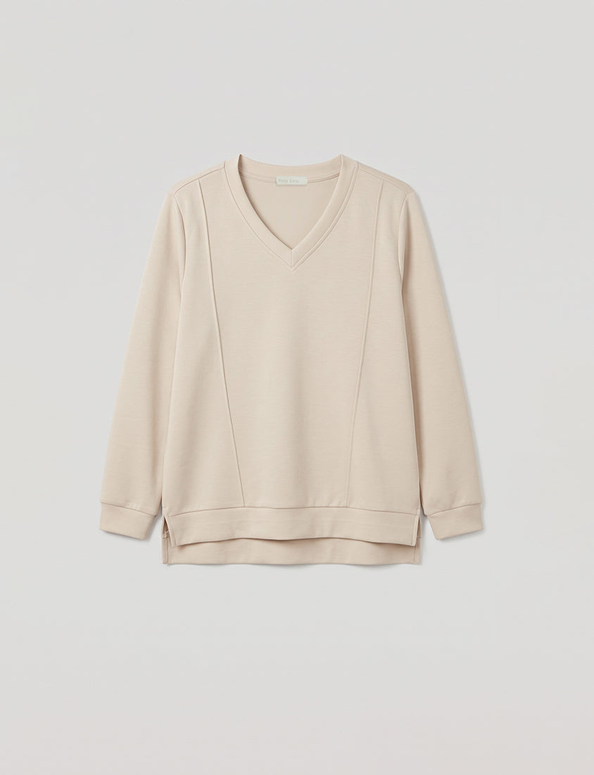 Pear-Shaped Friendly! Perfect Fit Seamed Yogurt Touch Plus Size Sweater