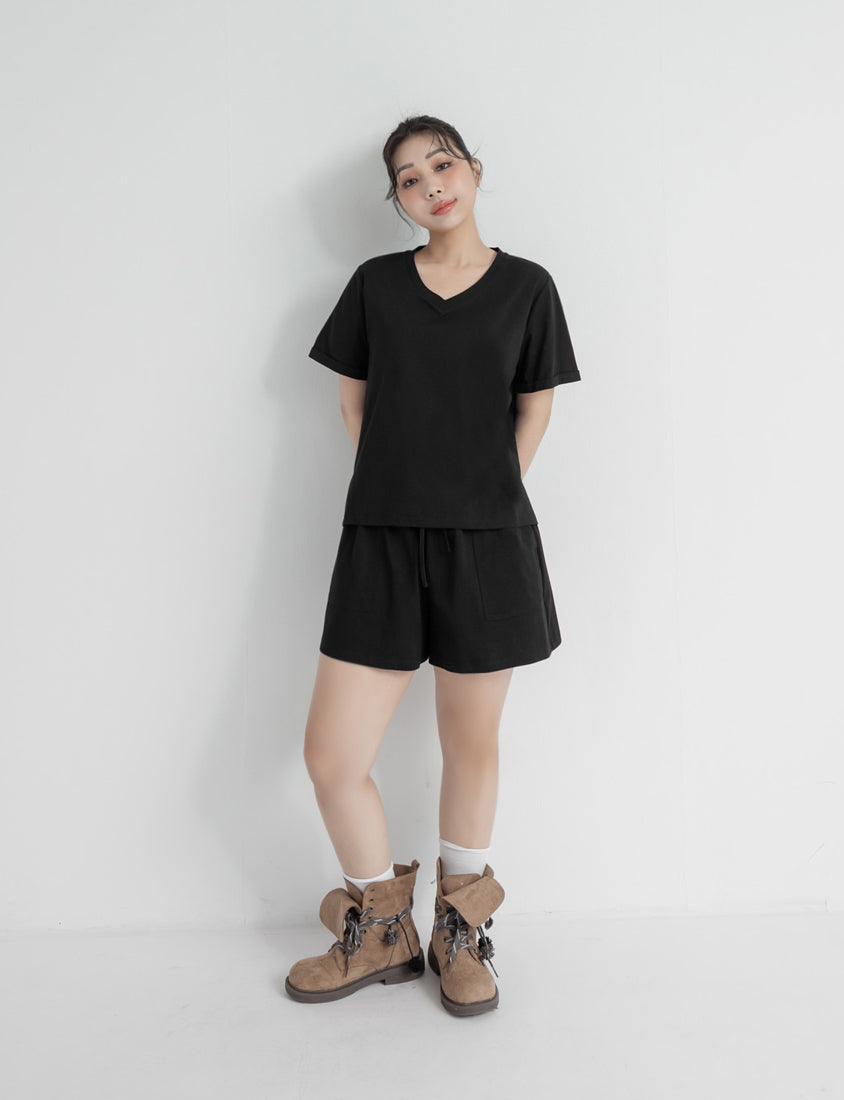 Instant Icy Cooling Sorona Plus Size V-Neck Tee