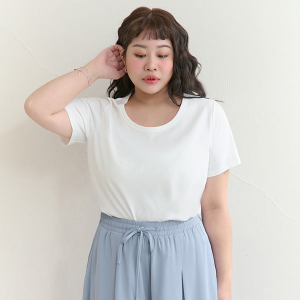 Upgraded 2.0! U-Neck Plus Size Slim Tee