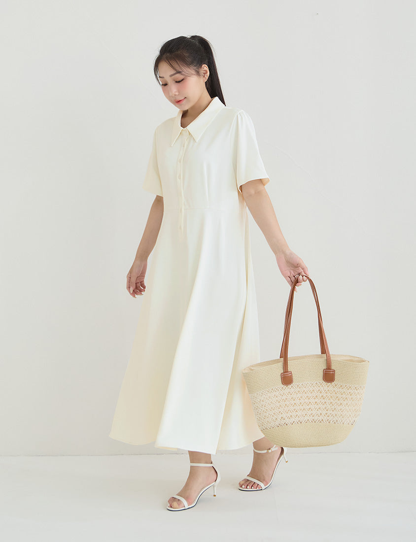 Silky Cool Slim Fit Plus Size Shirt Dress