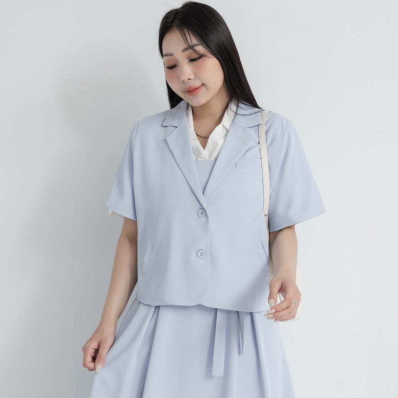 MISS. Silky Cool Refined Tailored Plus Size Blazer