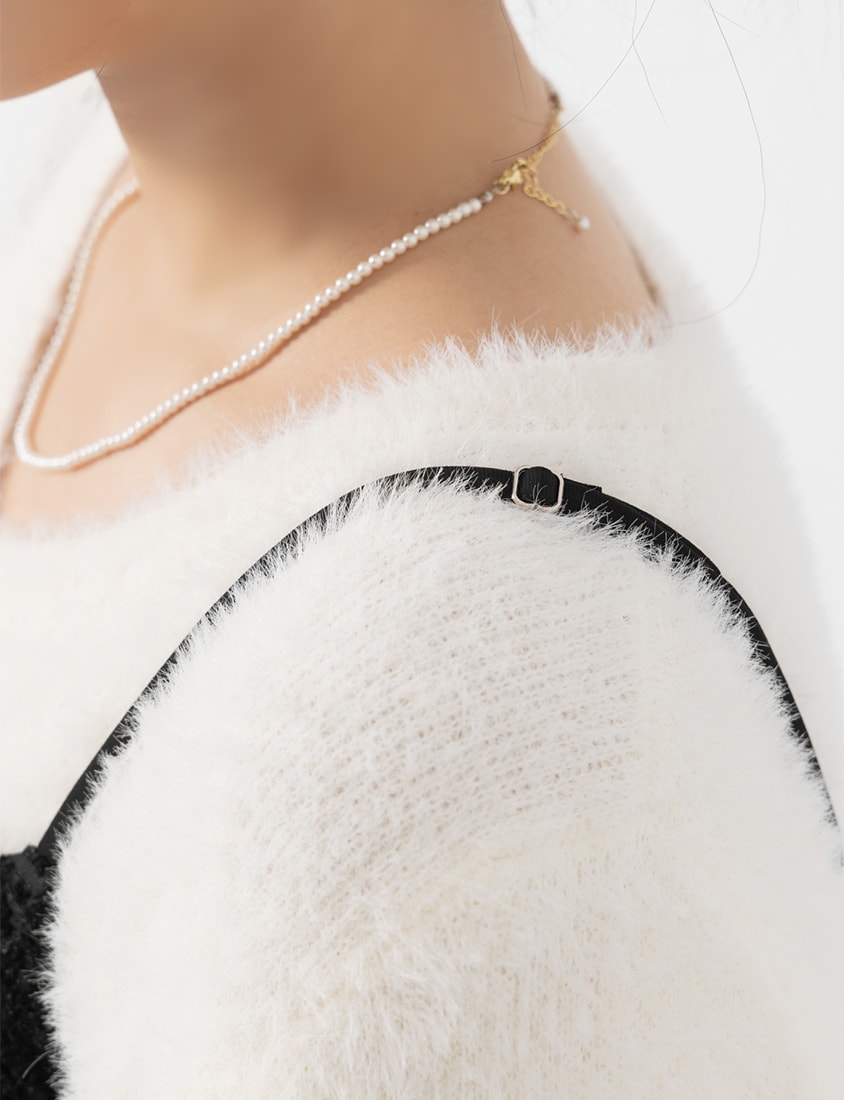MISS. Adjustable Textured Furry Plus Size Vest