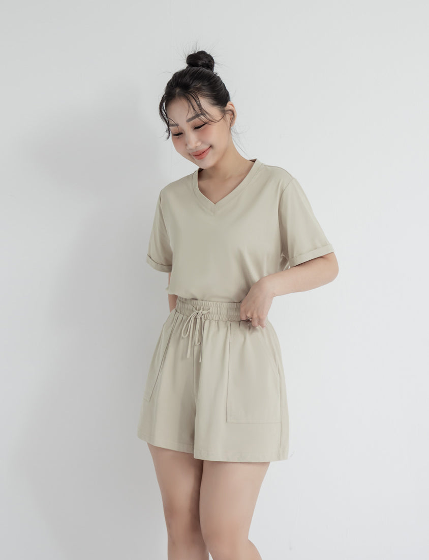 Instant Icy Cooling Sorona Plus Size V-Neck Tee