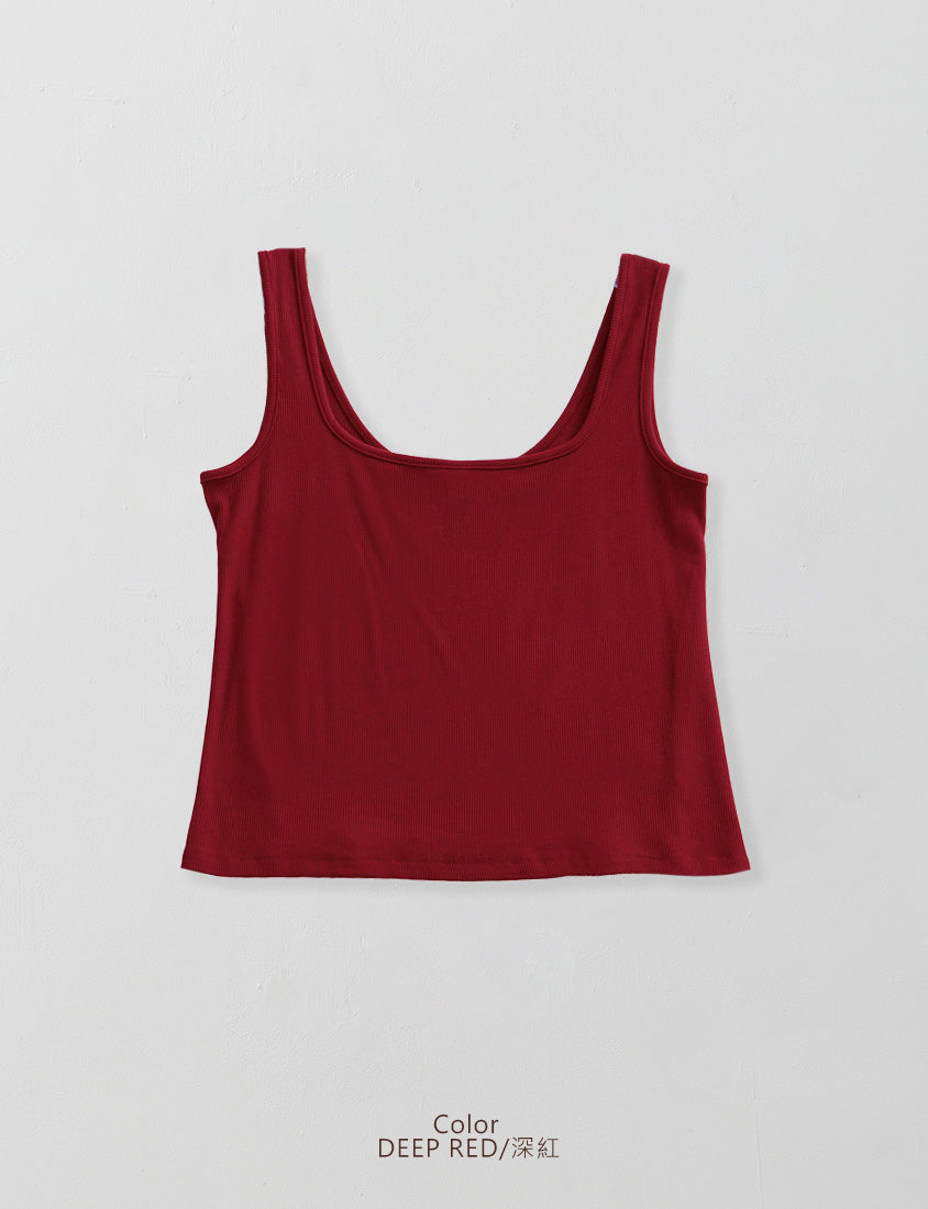 MUA! Sexy Open-Back Square Neck Plus Size Tank Top