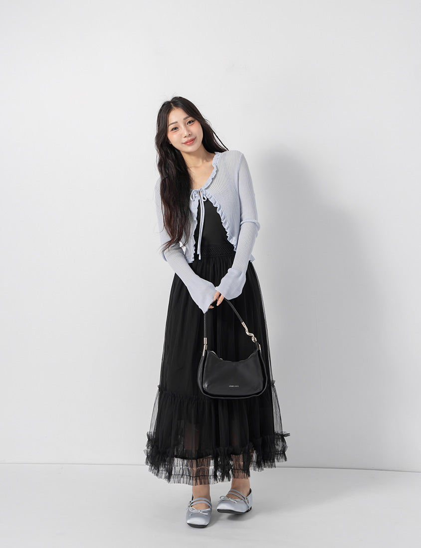 Ethereal Layered Mesh Plus Size Maxi Skirt