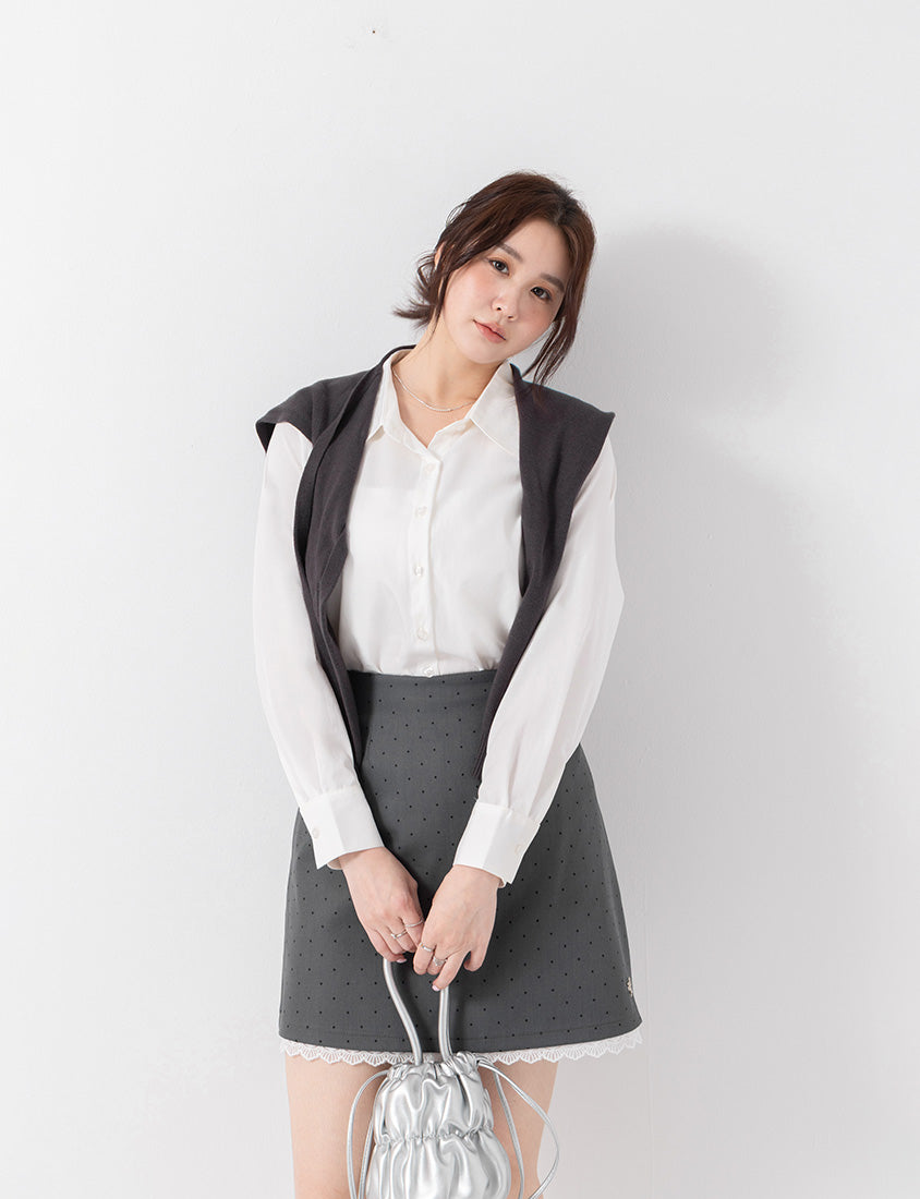 MISS. Minimal Breathable Lyocell Long Sleeve Plus Size Shirt