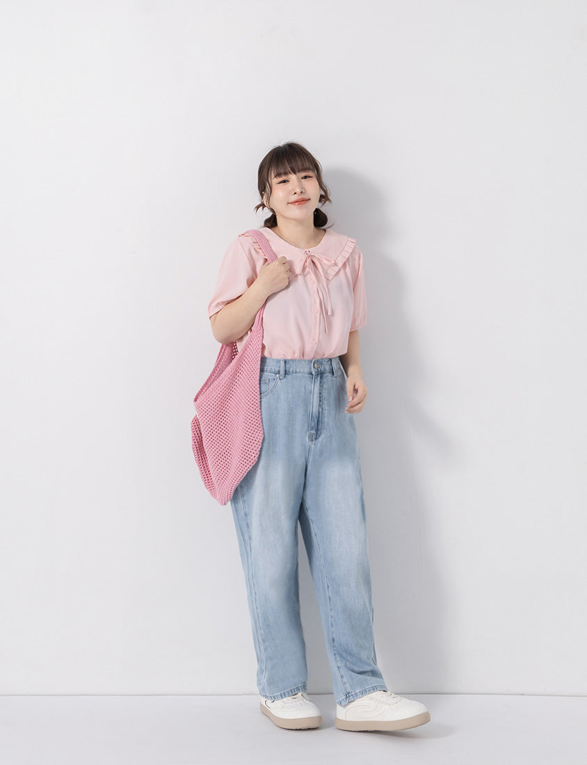 Apple-Shaped Friendly! Perfect Fit Slim Straight Cropped Plus Size Jeans