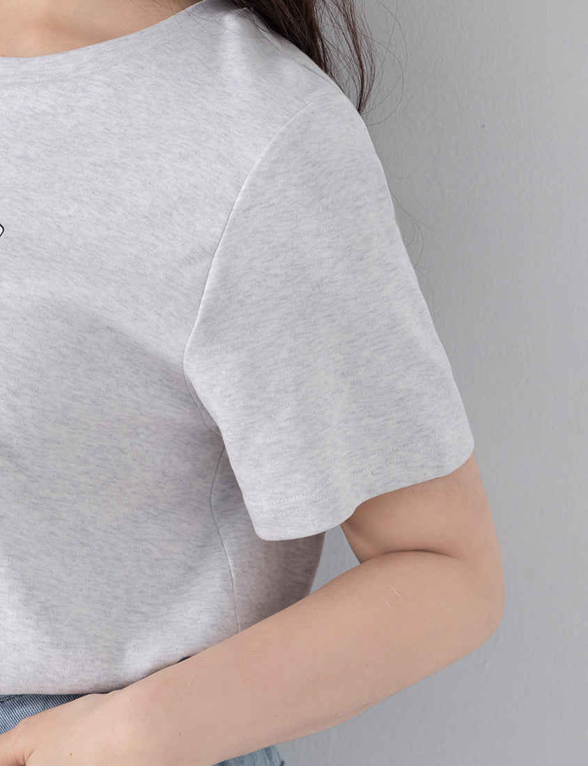3D Gradient Floral Print Plus Size Tee