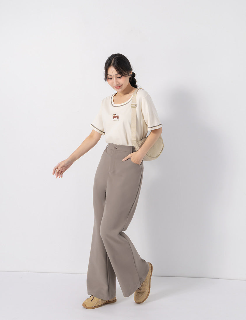 Perfect Proportion Slim Fit Plus Size Flared Trousers (Regular)