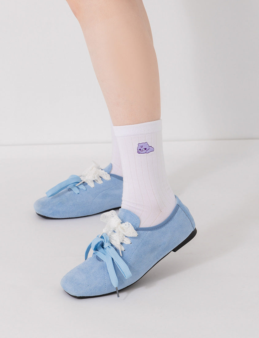 Poly Lulu x UGLY MEWS Collab Embroidered Socks (3-Pack)