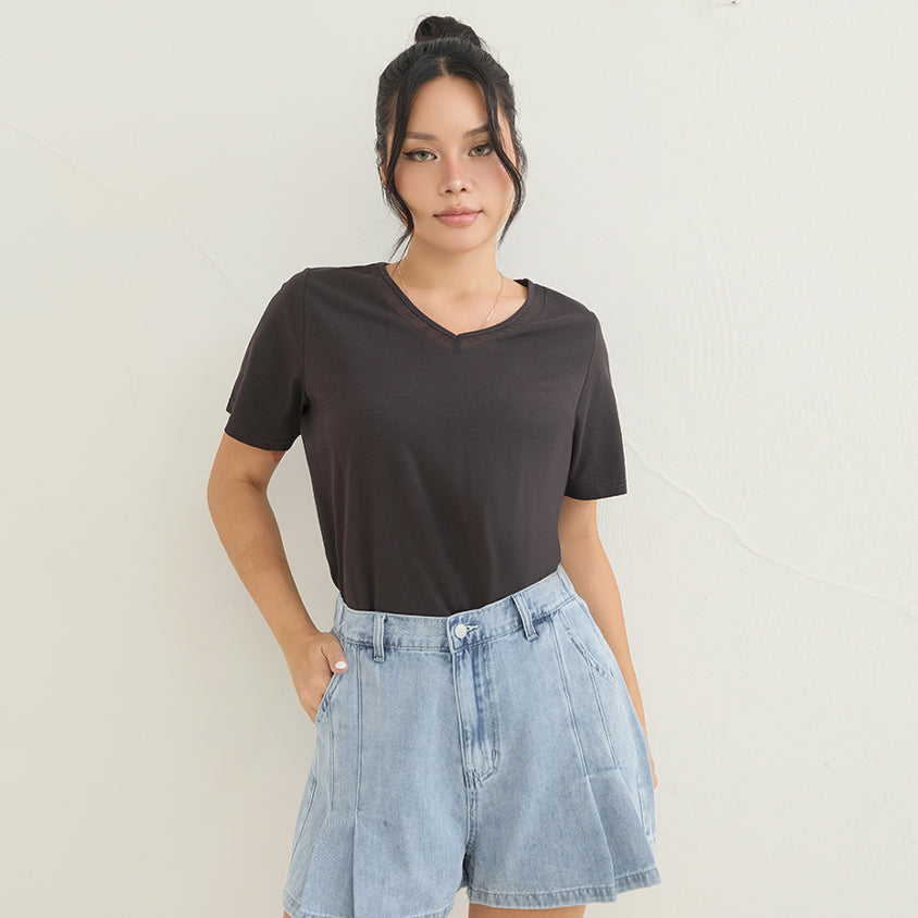 Silky Cool Sorona Mesh Panel Plus Size Tee