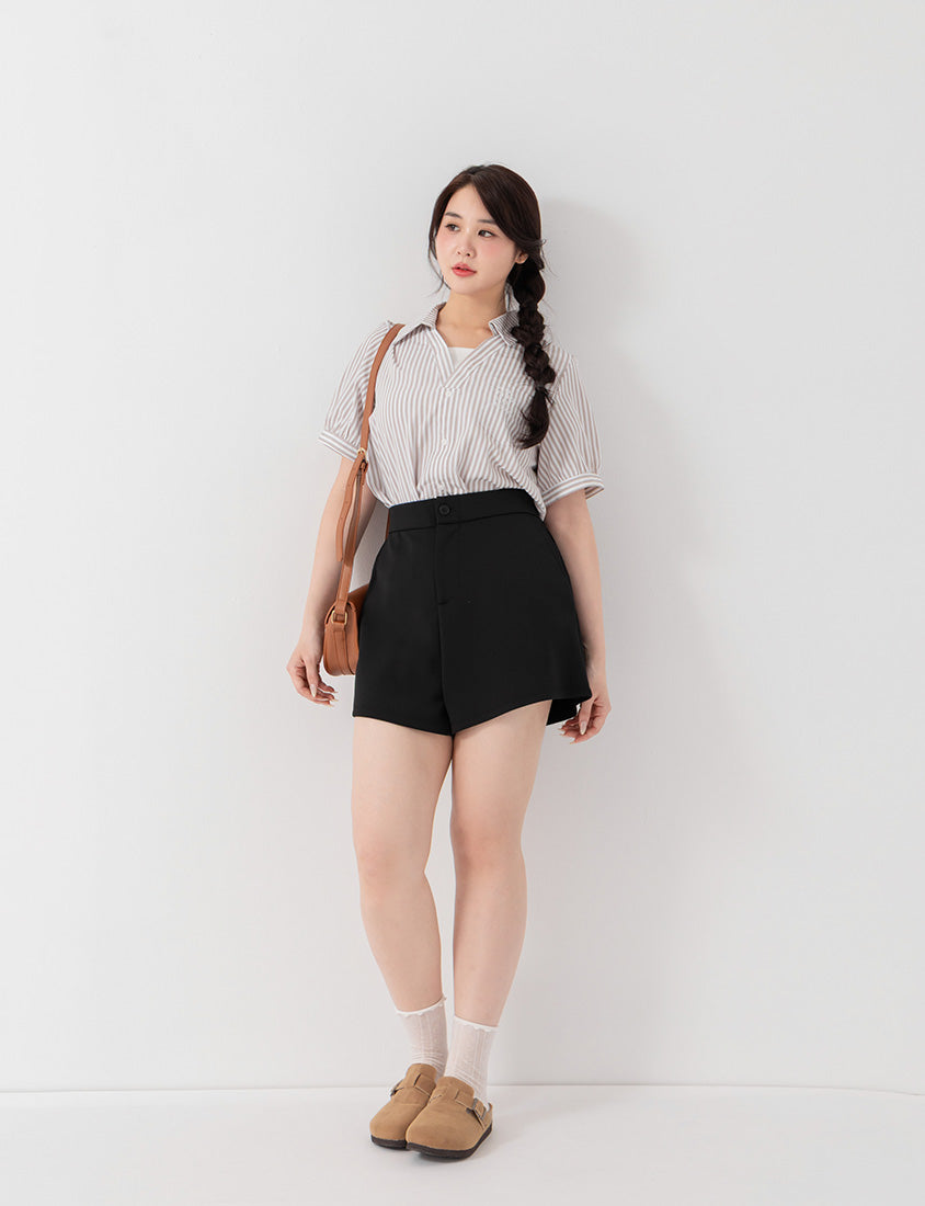 Standard Perfect Fit Structured Cloud Cotton Plus Size Shorts