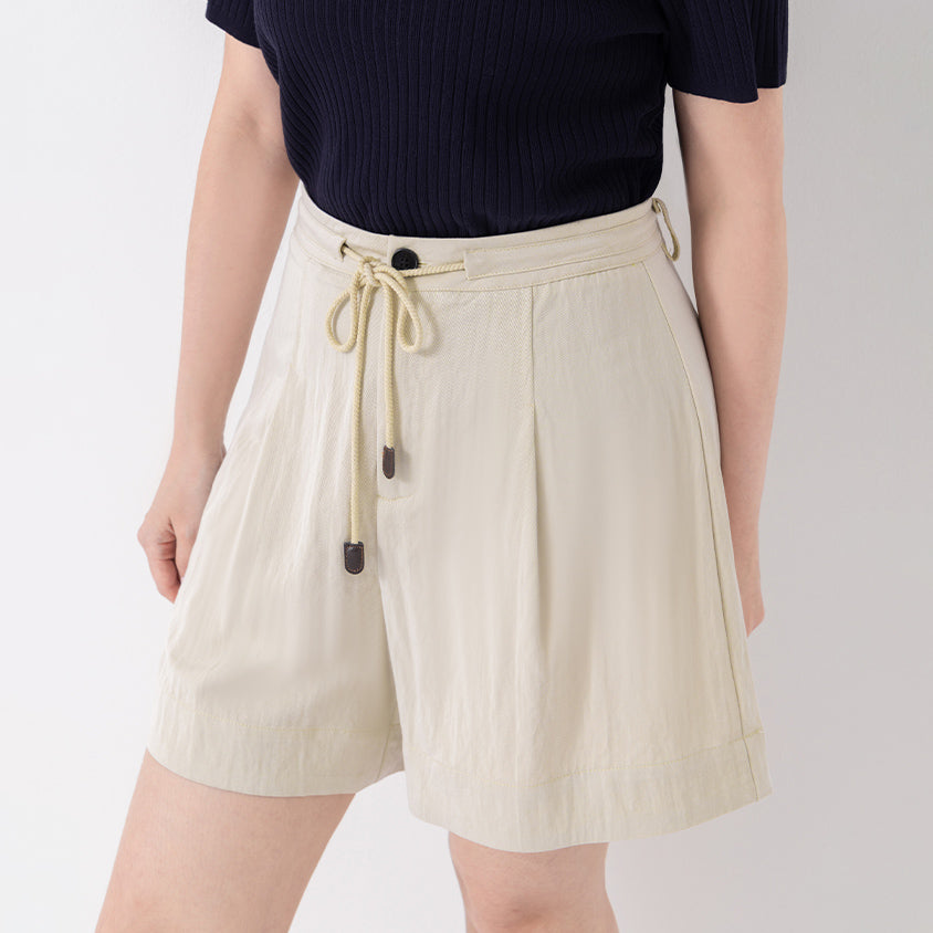 Boyish Style Drawstring Plus Size Shorts
