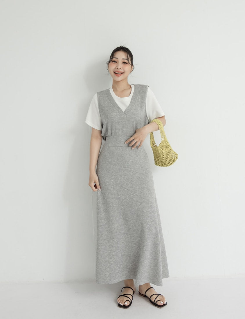 Instant Icy Cooling Cloud Cotton Faux Two Piece Plus Size Tee