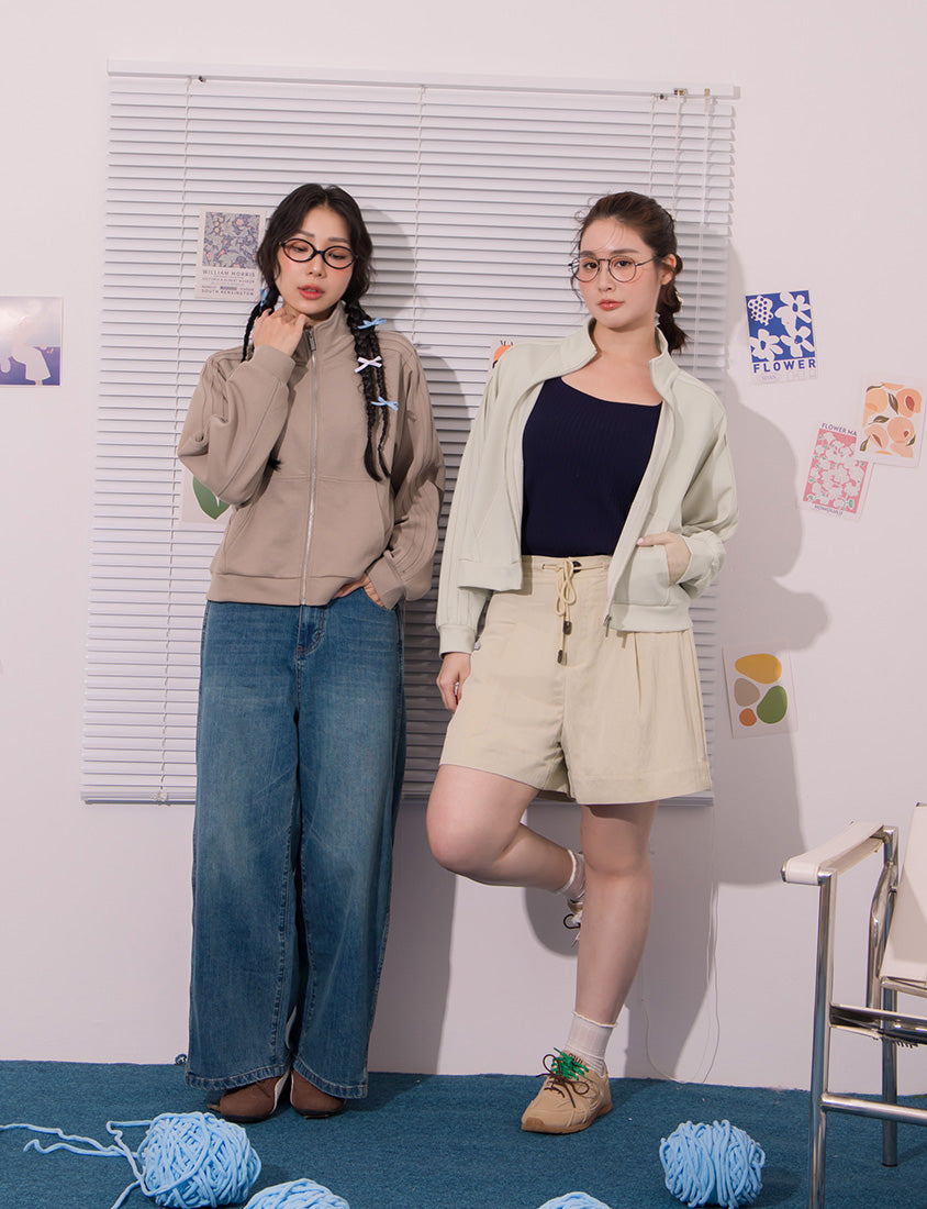 Boyish Style Drawstring Plus Size Shorts