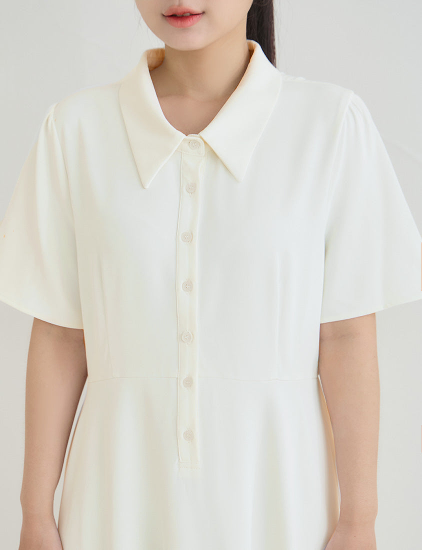 Silky Cool Slim Fit Plus Size Shirt Dress