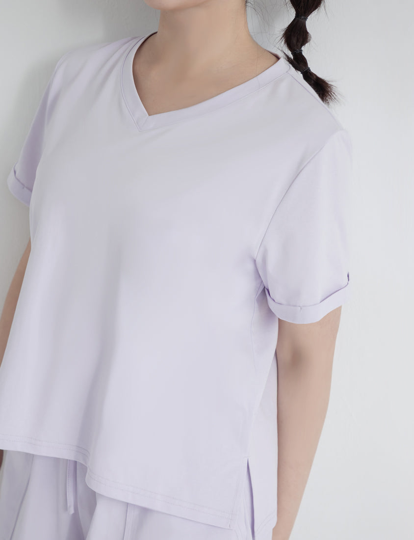 Instant Icy Cooling Sorona Plus Size V-Neck Tee