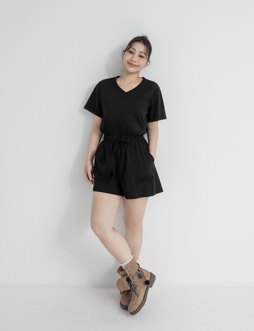 Instant Icy Cooling Sorona Plus Size V-Neck Tee