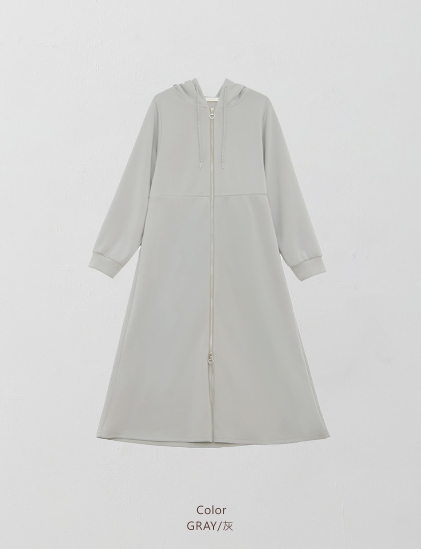 MUA! Heart Double-Zip Plus Size Hooded Maxi Dress