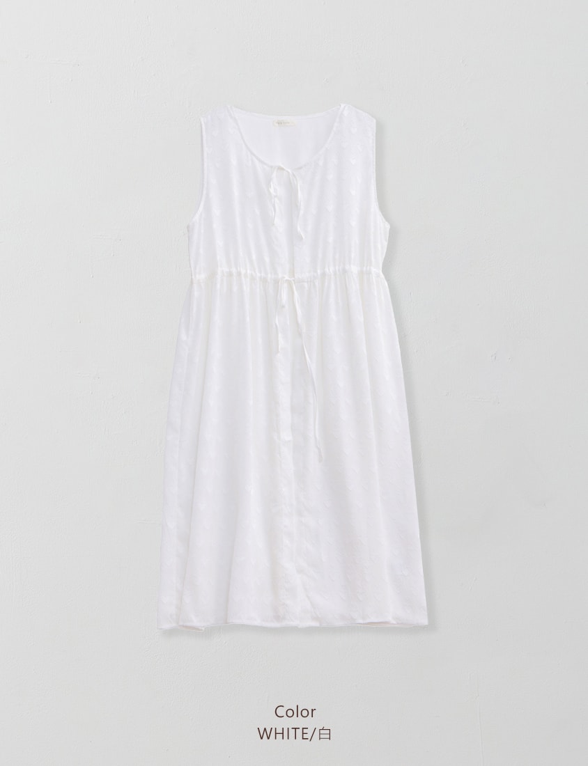 All-Over Heart Jacquard Plus Size Long Camisole Vest