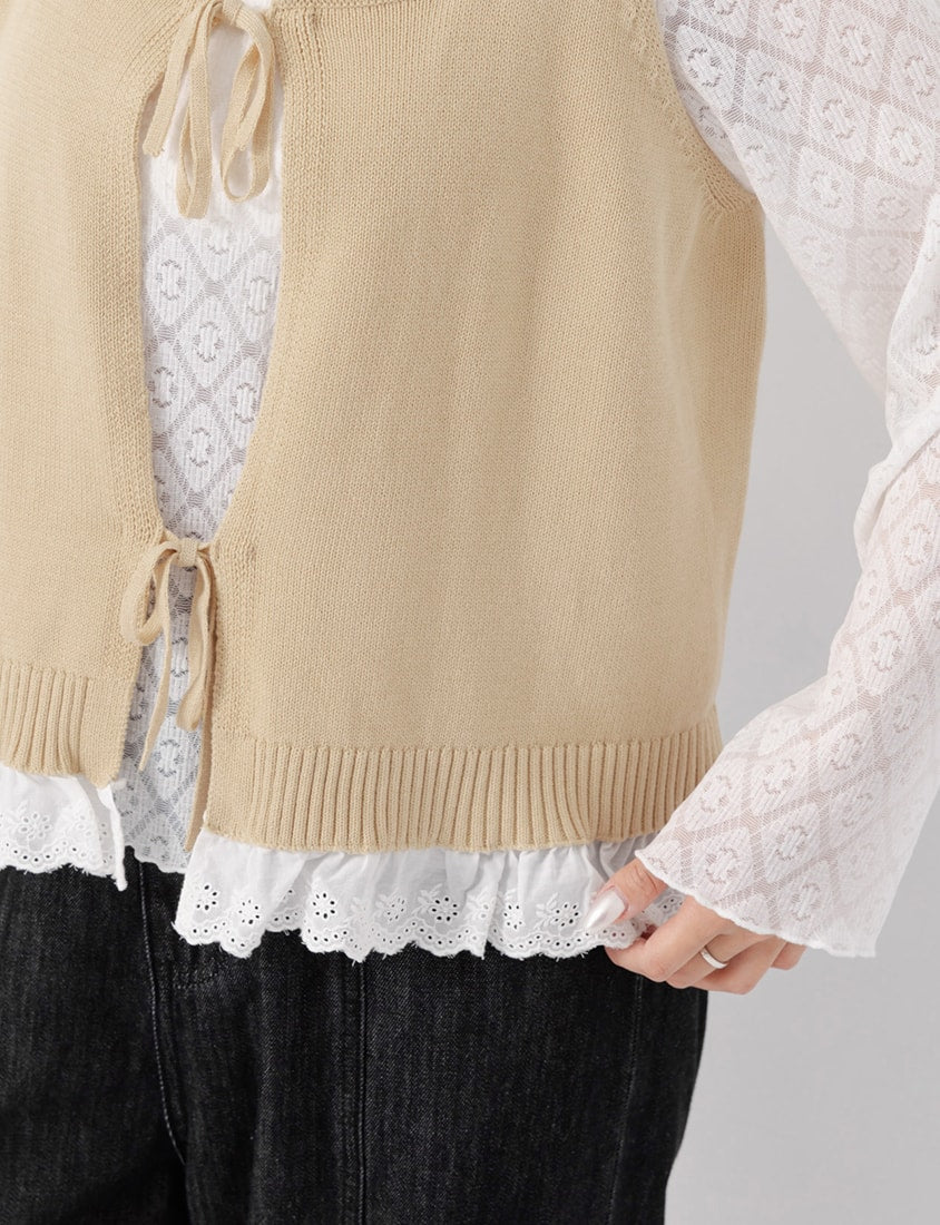 Lace-Trim Knit Layering Plus Size Tank Top