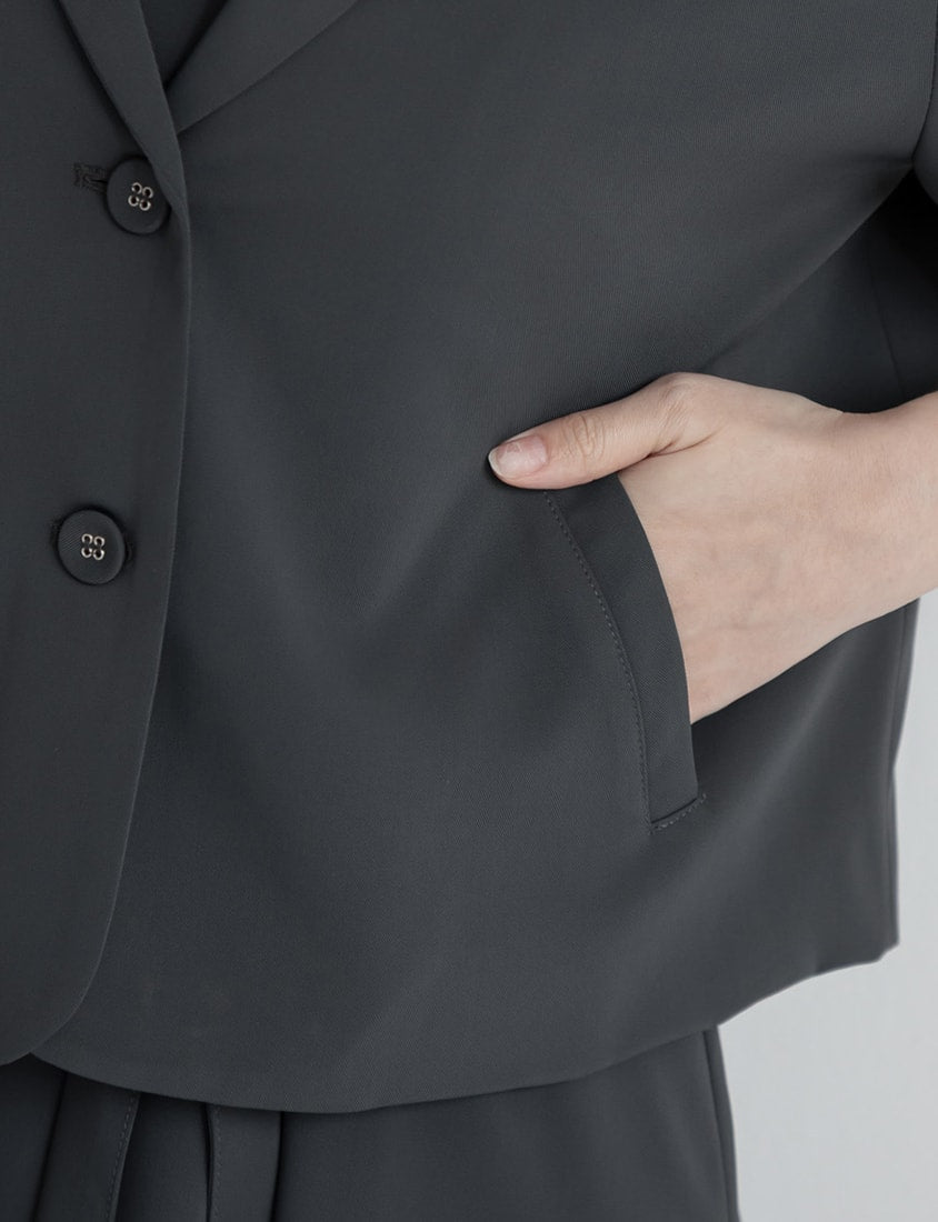 MISS. Silky Cool Refined Tailored Plus Size Blazer