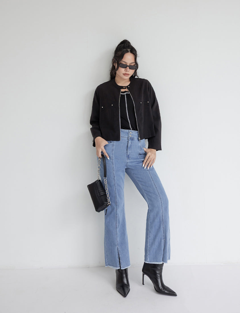 MUA! High Waist Tummy Flattering Supermodel Plus Size Flared Jeans