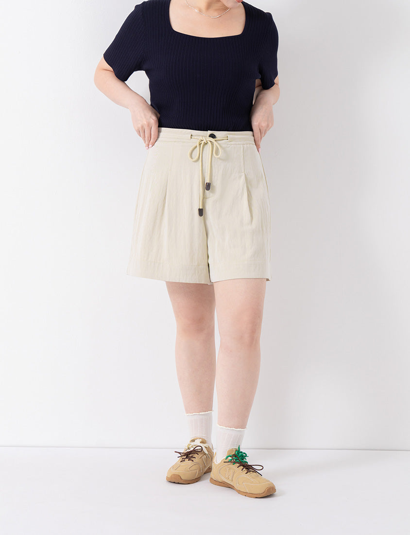 Boyish Style Drawstring Plus Size Shorts