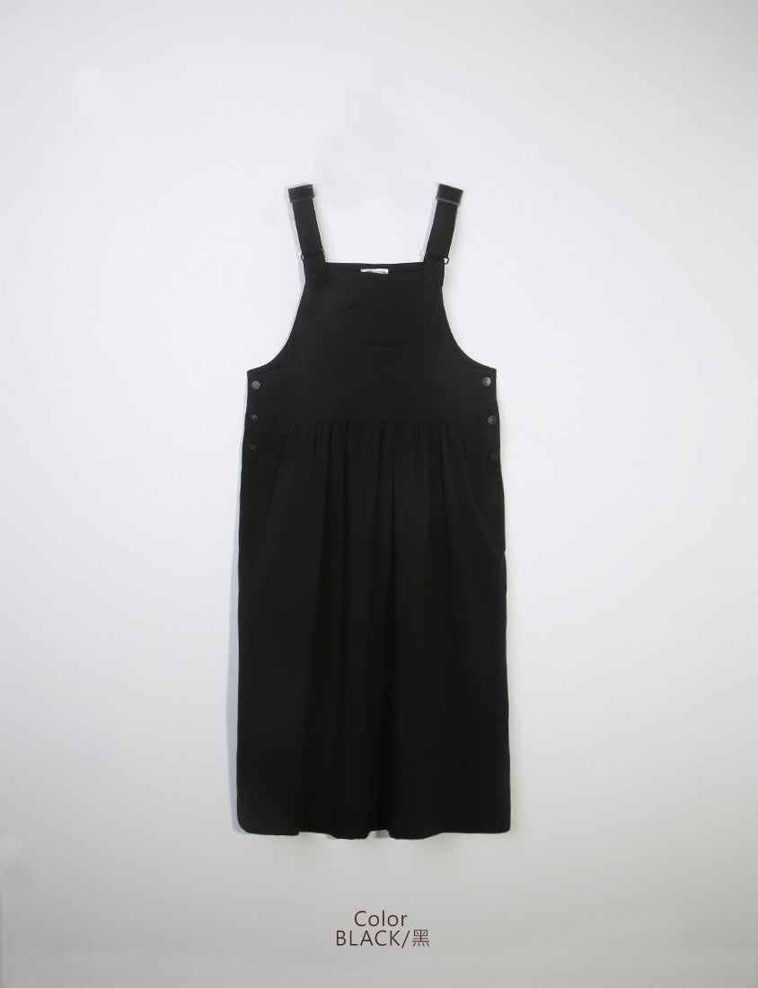 Adjustable Crinkled Utility Pockets Plus Size Cami Dress