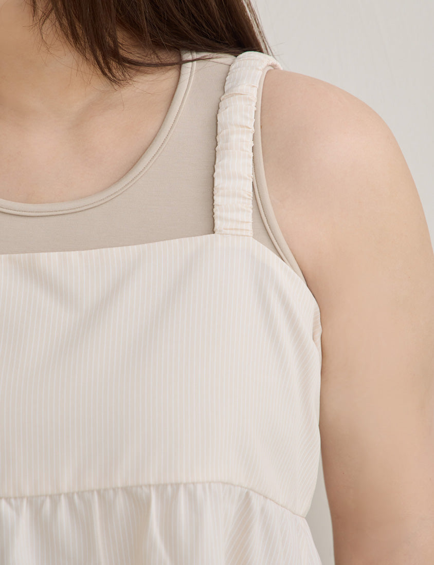 Sweet Stripe Tie-Front Plus Size Layering Vest