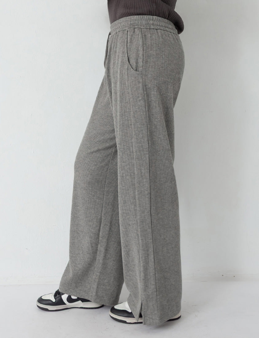 Comfy Slimming Drawstring Fine Plus Size Ribbed Pants