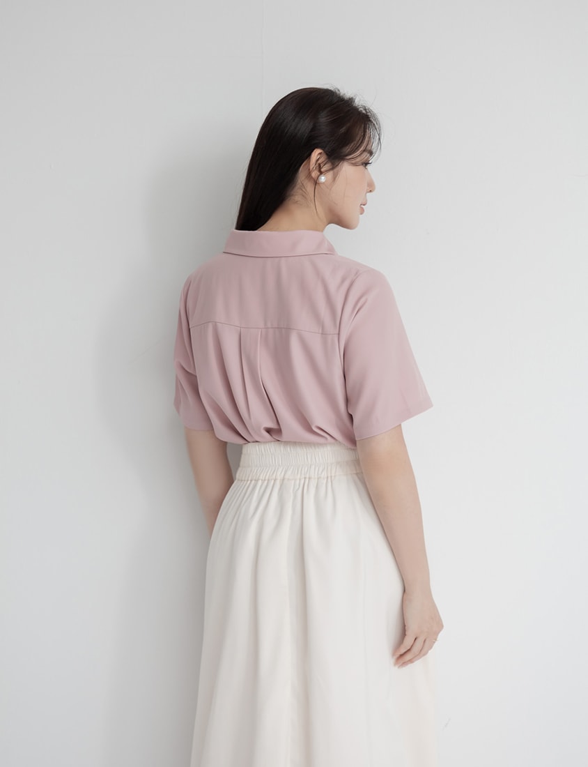 MISS. Silky Cool Classic Morandi Plus Size Shirt