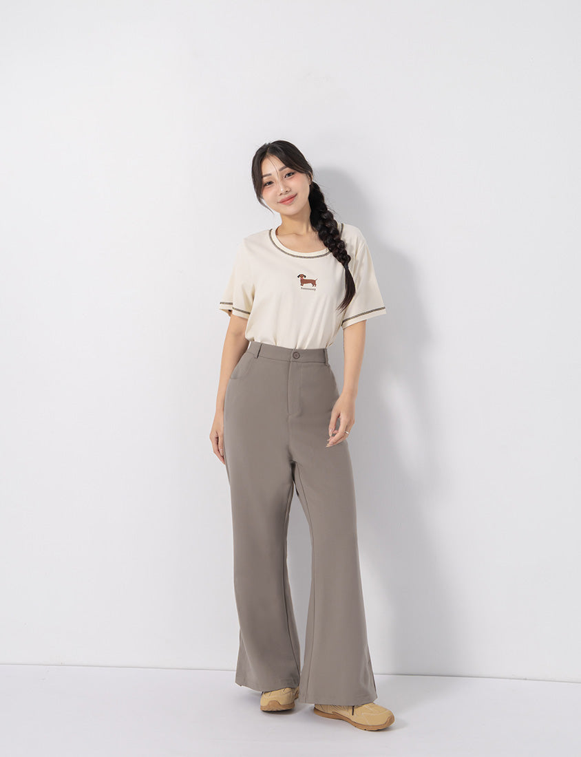 Perfect Proportion Slim Fit Plus Size Flared Trousers (Regular)