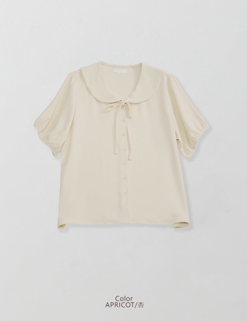 MISS. Silky Cool Wrinkle-Resistant Tie-Front Plus Size Collar Shirt
