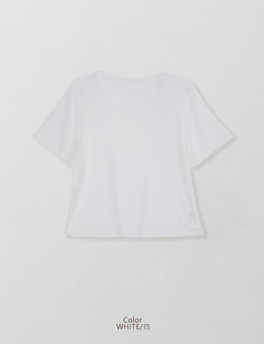 MISS. Casual Sheer Crewneck Plus Size Top