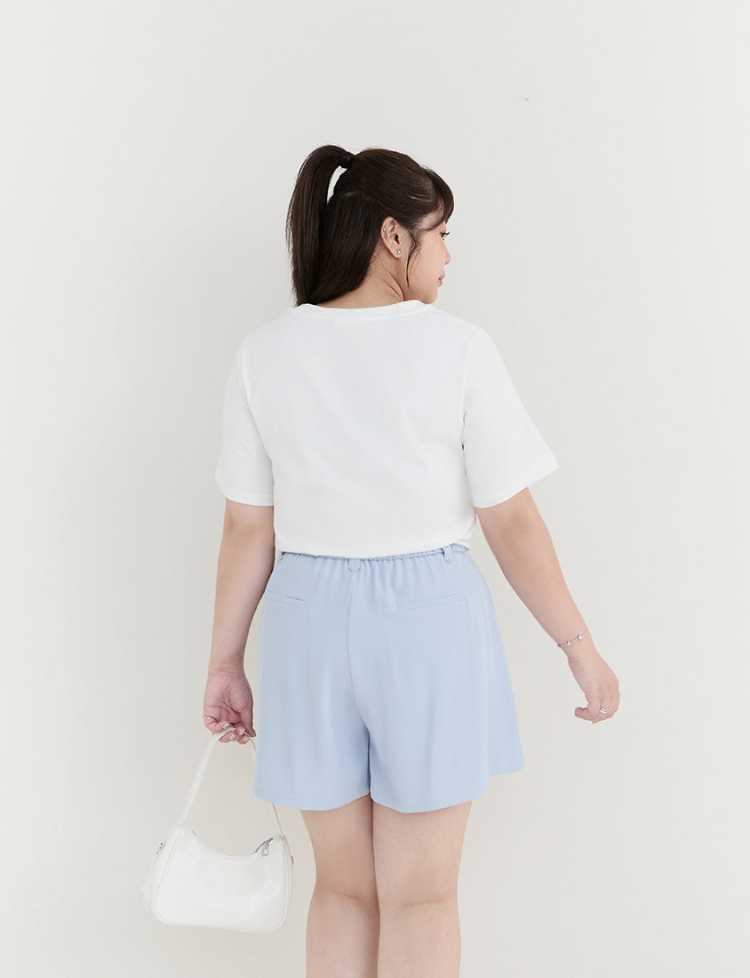 MISS. Elegant Contrast Letter Print Plus Size Tee