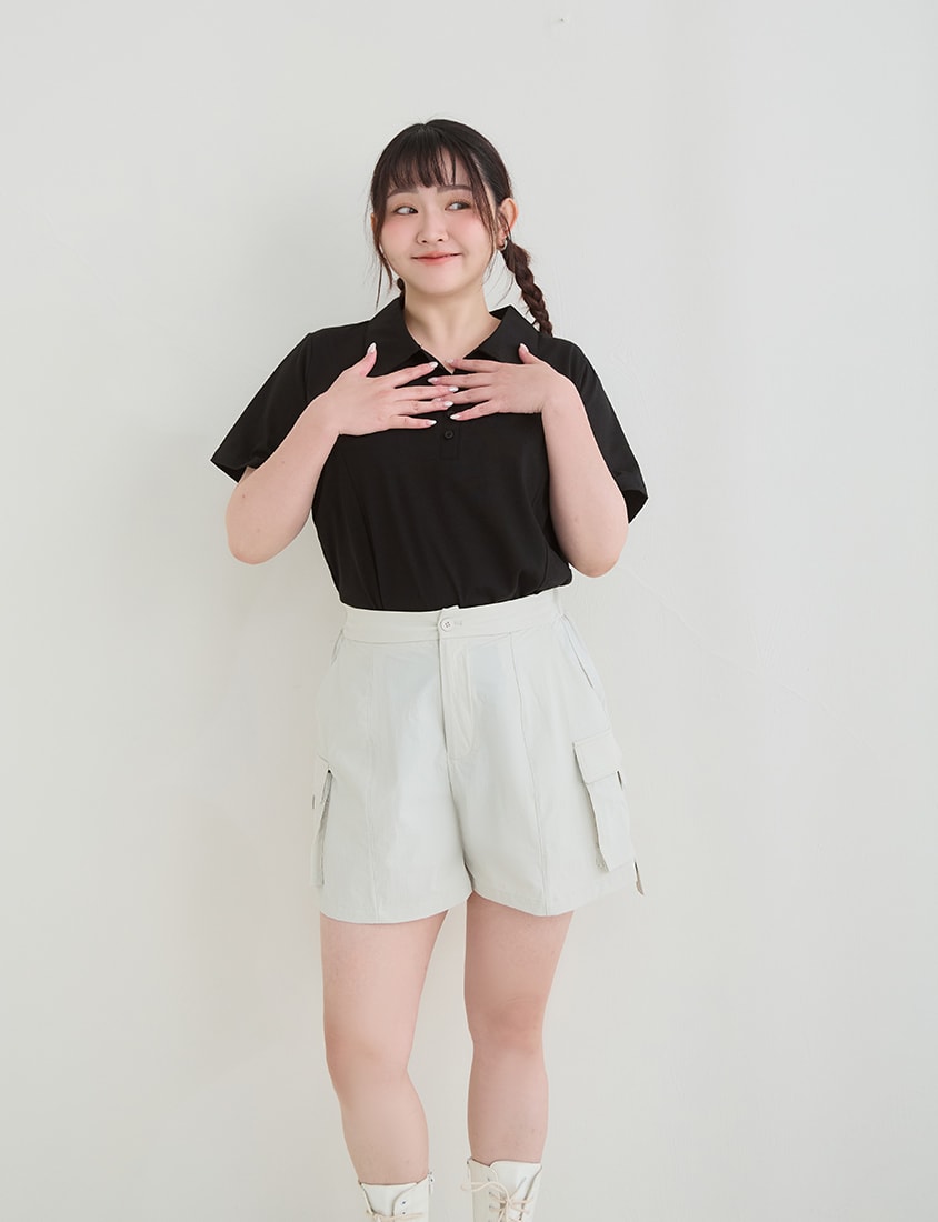 Cooling Slim Fit Polo Plus Size Top