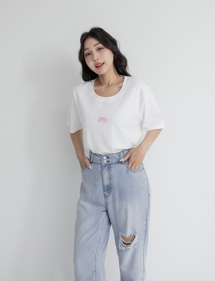 Cooling Lyocell Slimming Plus Size Boyfriend Jeans
