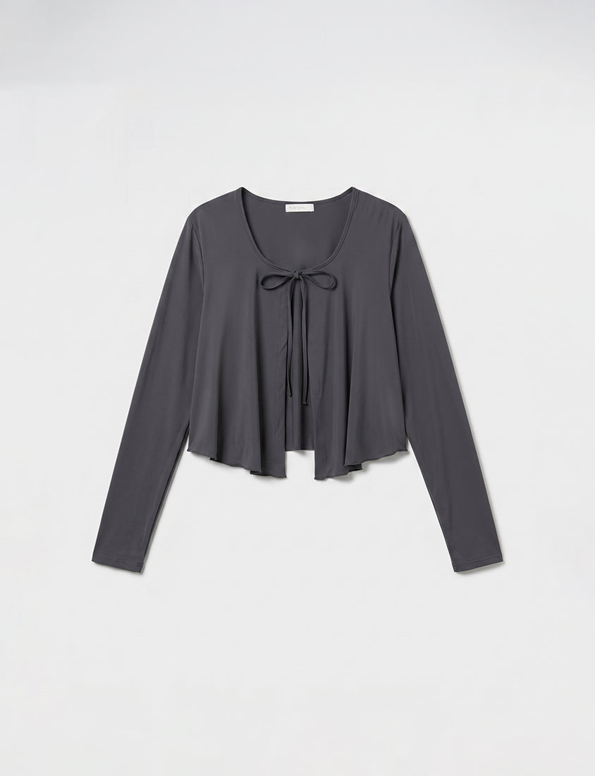 Instant Cooling UV-Protection Cropped Ruffle Trim Plus Size Cover Up