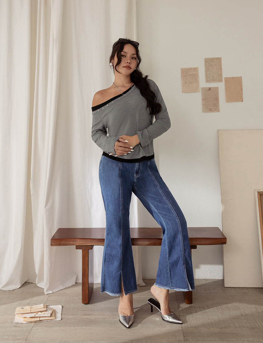 MUA! High Waist Tummy Flattering Supermodel Plus Size Flared Jeans
