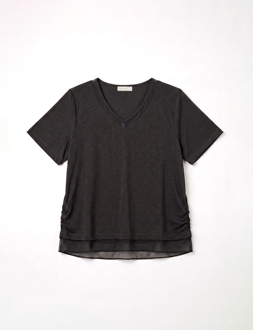 Silky Cool Sorona Mesh Panel Plus Size Tee