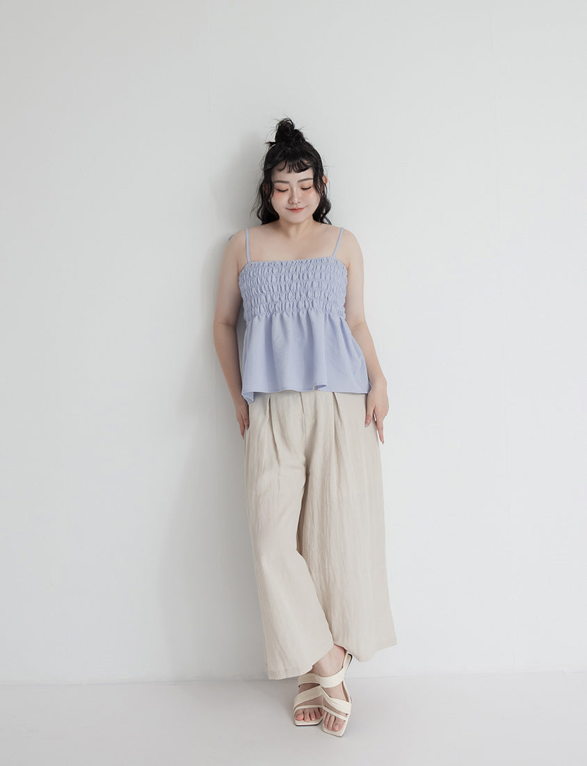 Cute Stretch Crinkled Tie Front Plus Size Layering Cami Vest