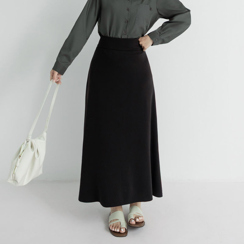 Instant Icy Cooling Cloud Cotton High Waist A-Line Plus Size Maxi Skirt