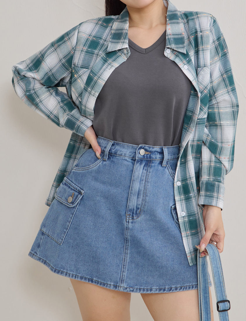 Instant Cool Cloud Cotton V-Neck Plus Size Tee