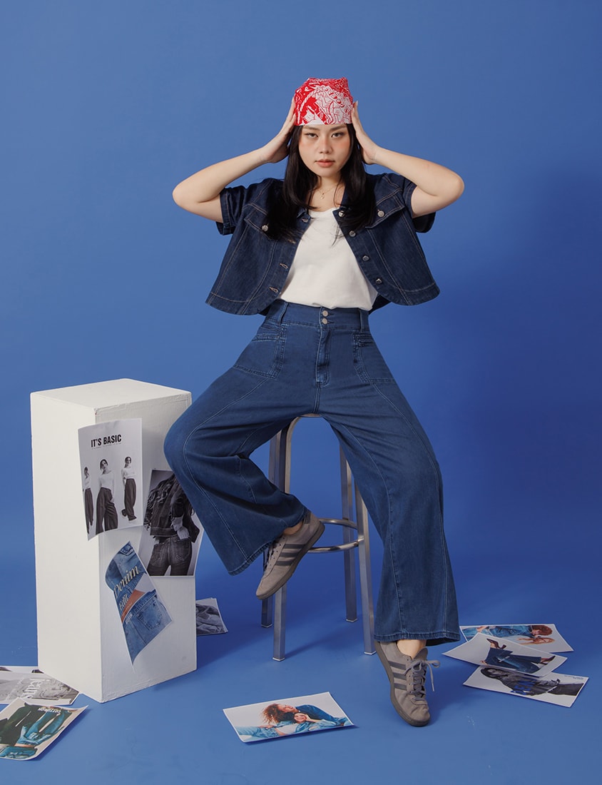 Lightweight Cloud Denim Zero-Restriction Plus Size Jeans (Long)