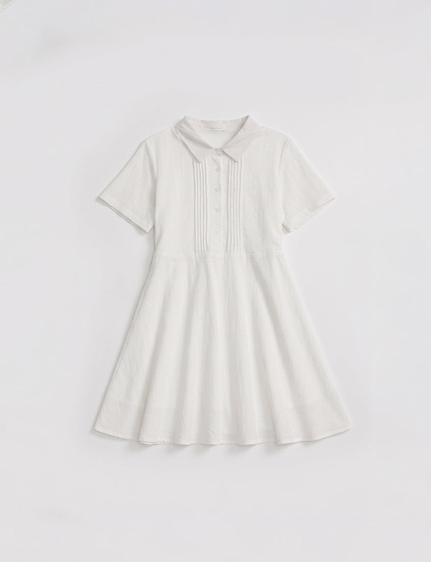 Casual Skin-Friendly Pleated Plus Size Mini Dress