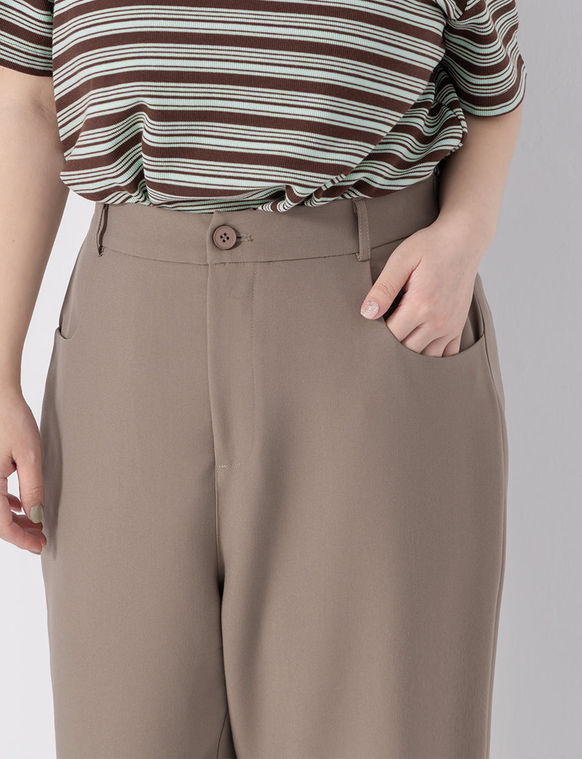 Perfect Proportion Slim Fit Plus Size Flared Trousers (Short)
