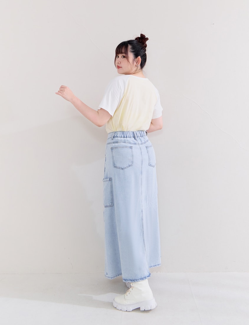 Casual Raglan Contrast Sleeve Plus Size Tee